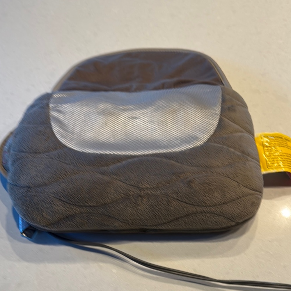 Homedics Gray and Silver Massage heated shiatsu pillow.  clean home.